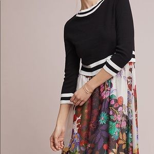 Anthropologie MAEVE Sweater Floral Dress- Size XS